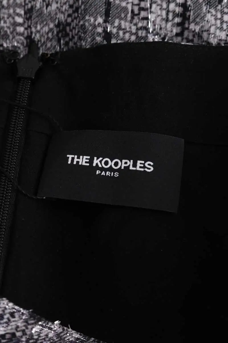 Jupe The Kooples Argent en Soie