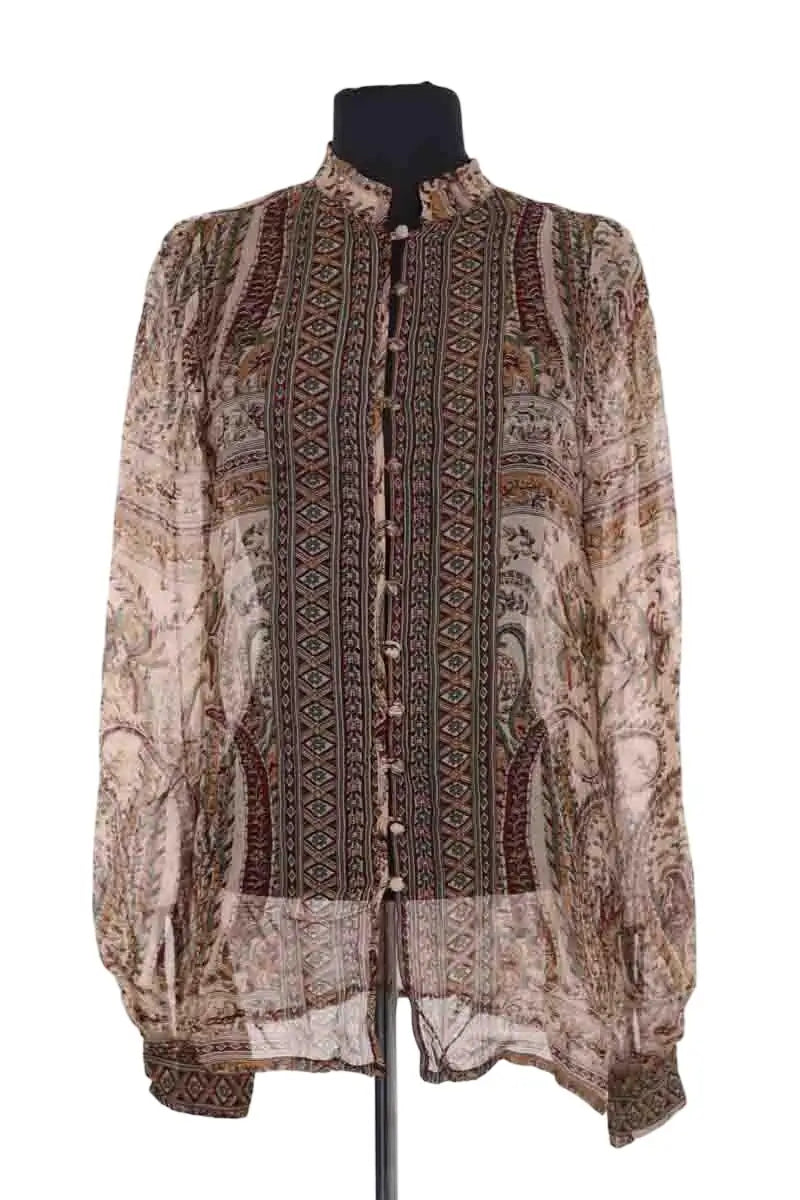 Blouse Laurence Bras Marron en Viscose, taille XS - Seconde Main