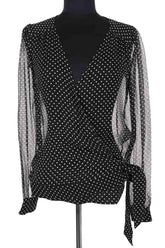 Blouse Sézane Noir en Soie, taille S - Seconde Main
