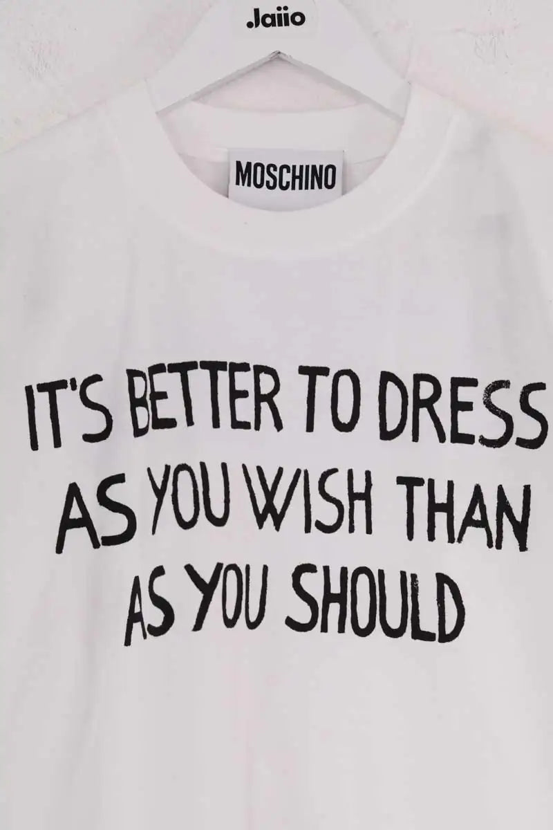 T-shirt Moschino Blanc en Coton