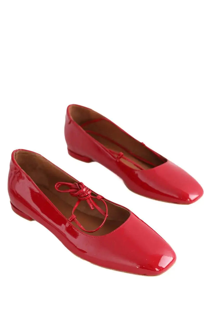 Ballerines Claudie Pierlot Rouge en Cuir verni