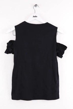 Top Maje Noir en Coton