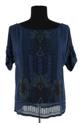 Blouse Antik Batik Bleu en Synthétique, taille L - Seconde Main
