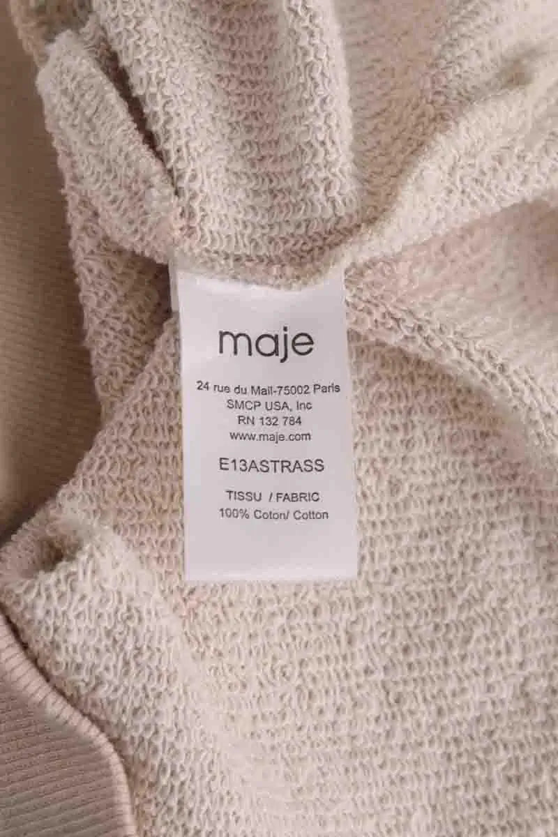 Sweatshirt Maje Beige en Coton
