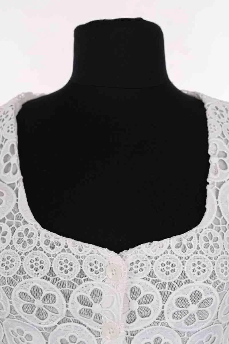 Top Maje Blanc en Coton
