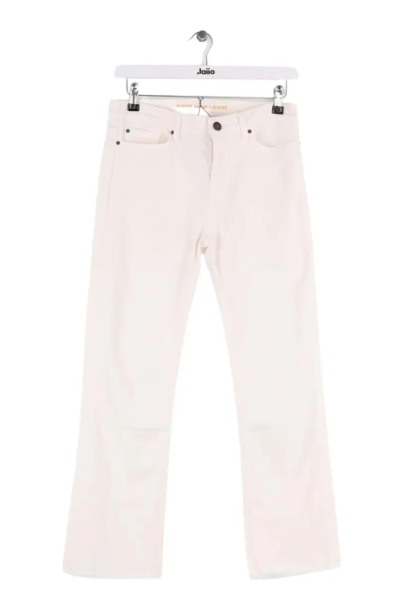 Jean droit Maison Sarah Lavoine Blanc en Coton, taille M - Seconde Main