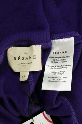 Short de sport Sézane Violet en Coton