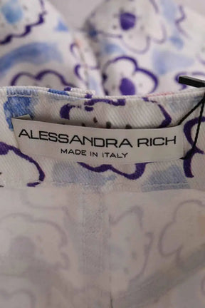 Mini short Alessandra Rich Bleu en Coton
