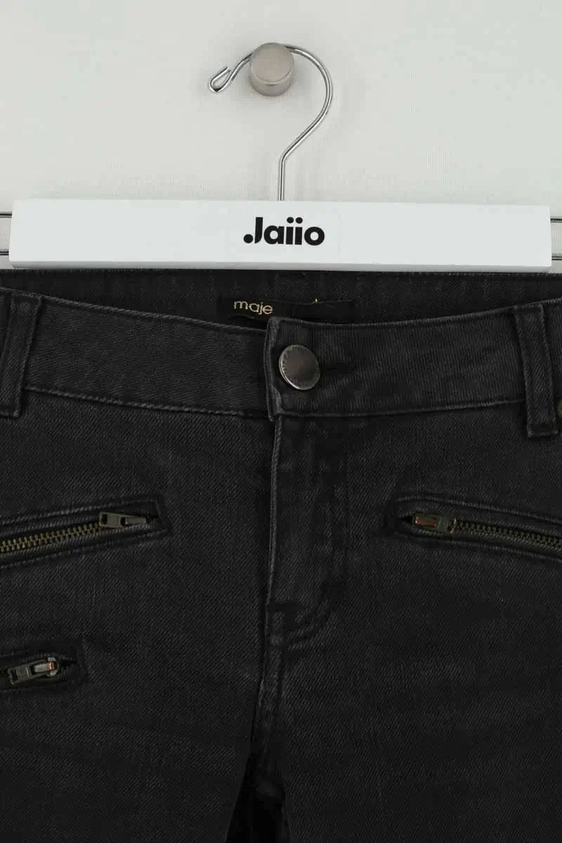 Jean slim Maje Anthracite en Coton