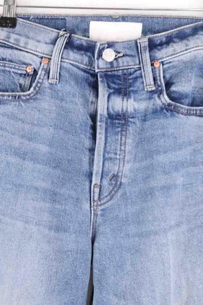 Jean droit Mother Bleu en Coton