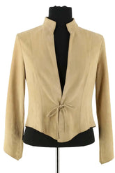 Veste Max Mara Beige en Cuir, taille S - Seconde Main