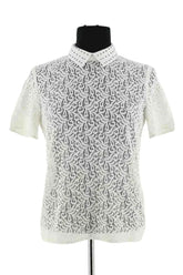 Blouse The Kooples Blanc en Coton, taille XS - Seconde Main