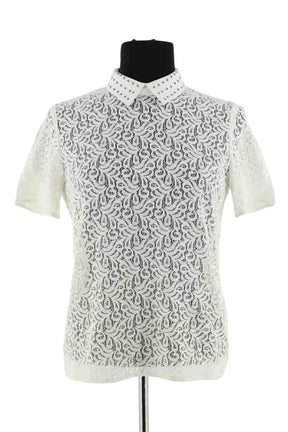 Blouse The Kooples Blanc en Coton, taille XS - Seconde Main