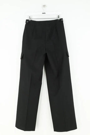 Pantalon large Sandro Noir en Laine