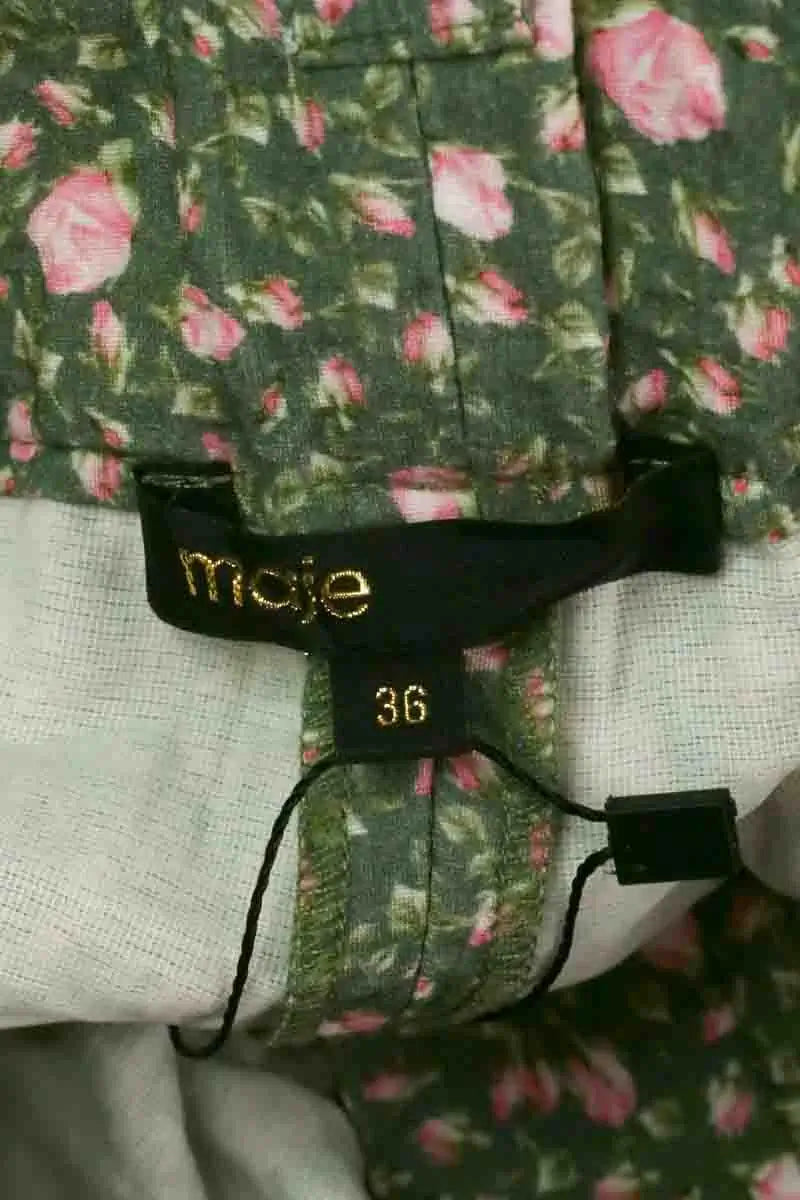 Mini short Maje Vert en Viscose