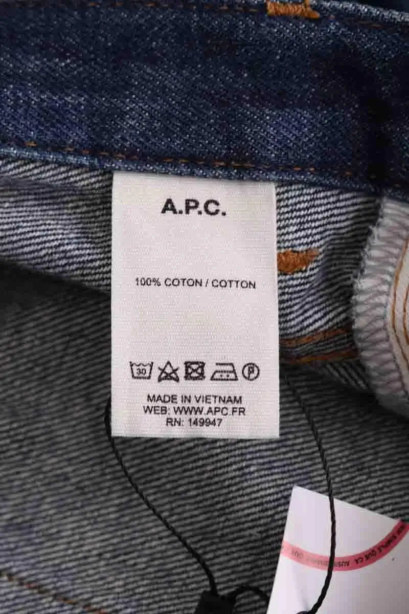 Jean droit APC Bleu en Coton