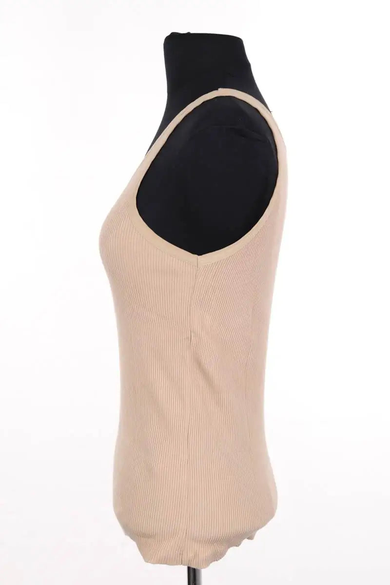 Top sans manche Sandro Beige en Viscose