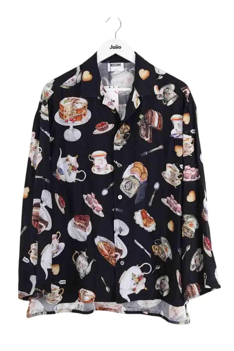 Chemise Moschino Noir en Soie, taille S - Seconde Main