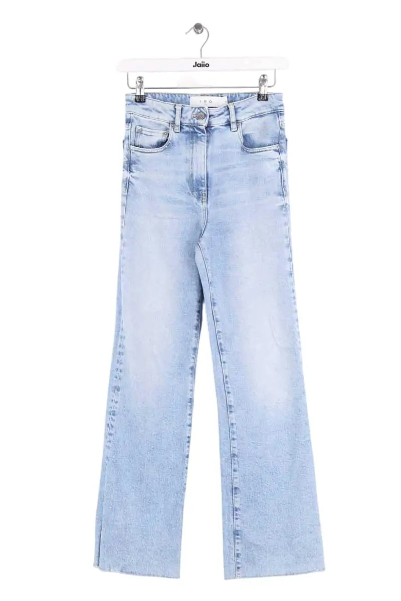 Jean droit Iro Bleu en Coton, taille XS - Seconde Main