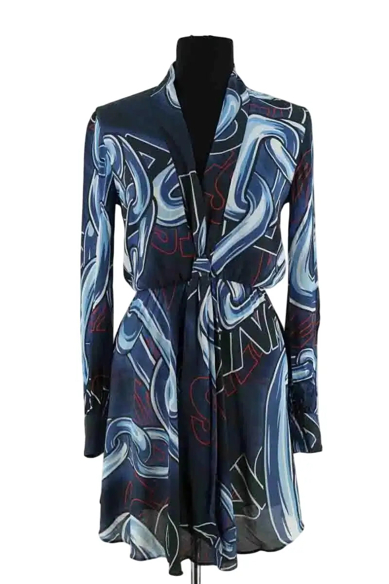 Robe Pinko Bleu en Viscose, taille S - Seconde Main