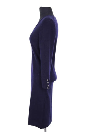 Robe Eric Bompard Marine en Cachemire