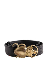 Ceinture en cuir Claris Virot Noir en Cuirs exotiques, taille S - Seconde Main