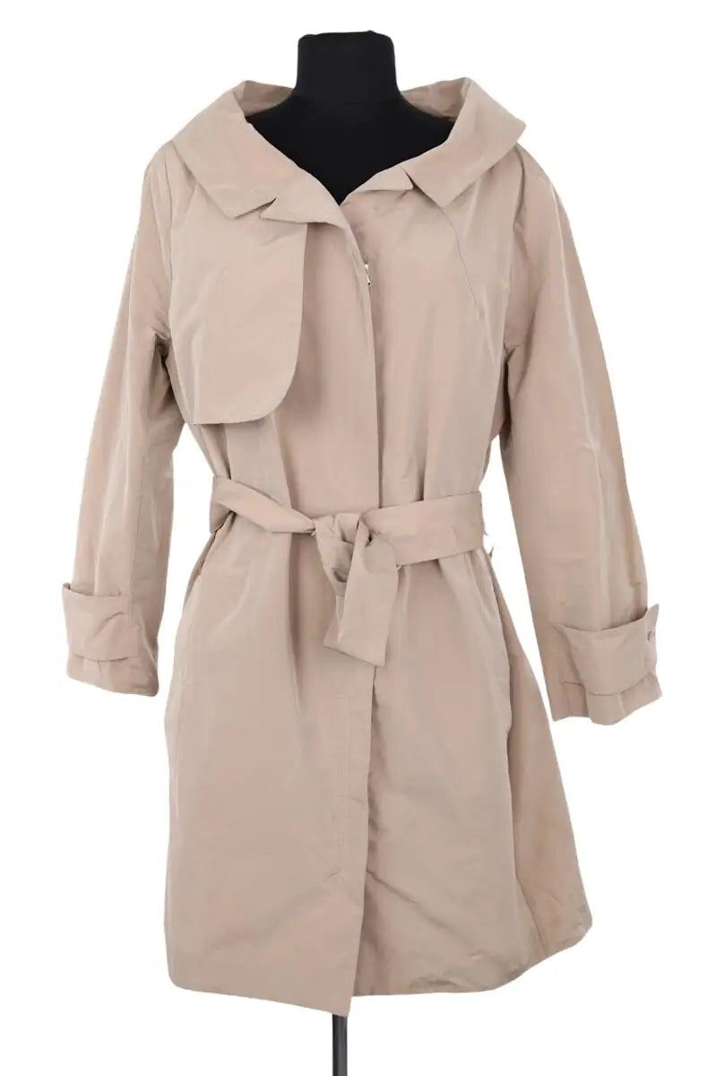Trench-coat Carven Beige en Synthétique, taille L - Seconde Main