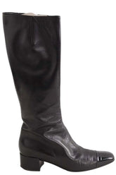 Bottes Carel Noir en Cuir, taille 38 - Seconde Main