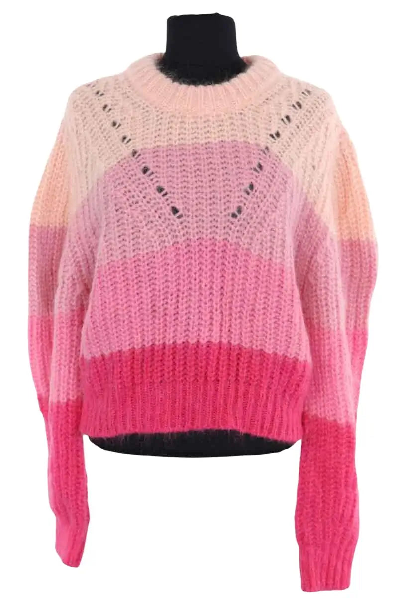 Pull Sandro Rose en Laine, taille S - Seconde Main