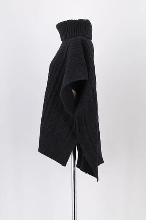 Poncho Chloé Noir en Laine
