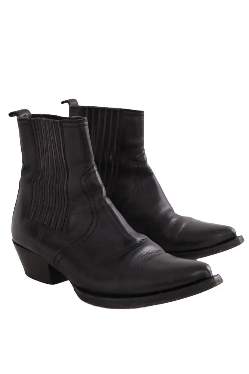 Boots western Saint Laurent Noir en Cuir