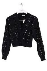 Cardigan Sandro Noir en Synthétique, taille S - Seconde Main