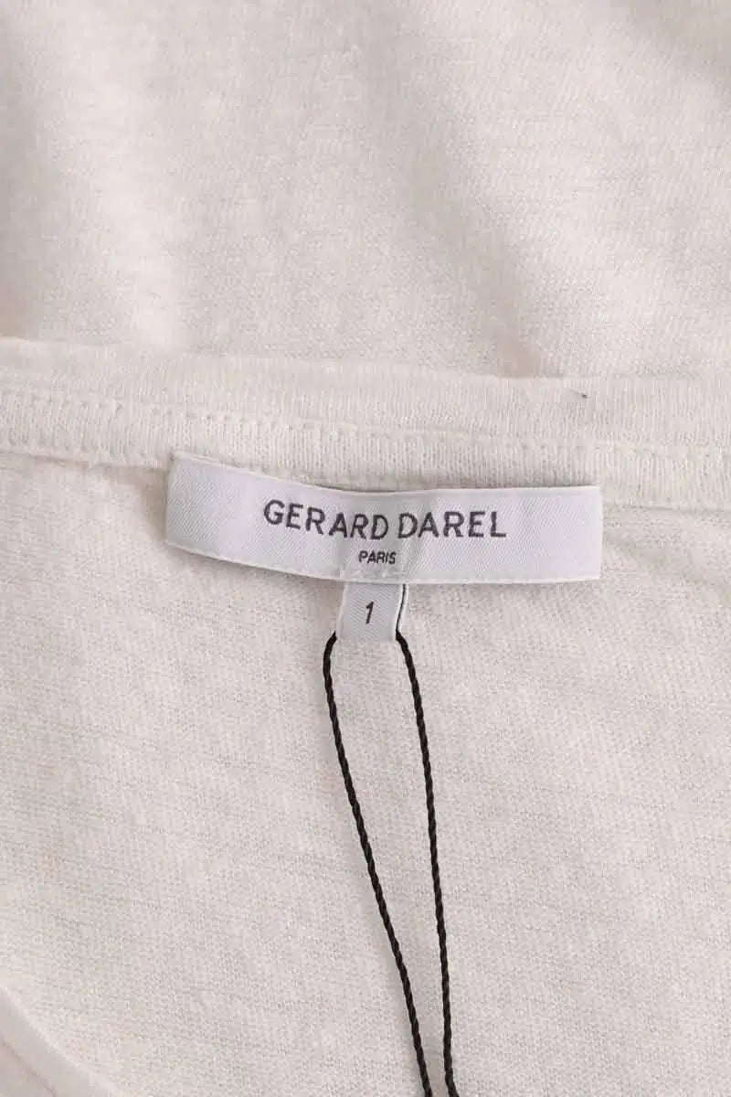 T-shirt Gerard Darel Blanc en Lin