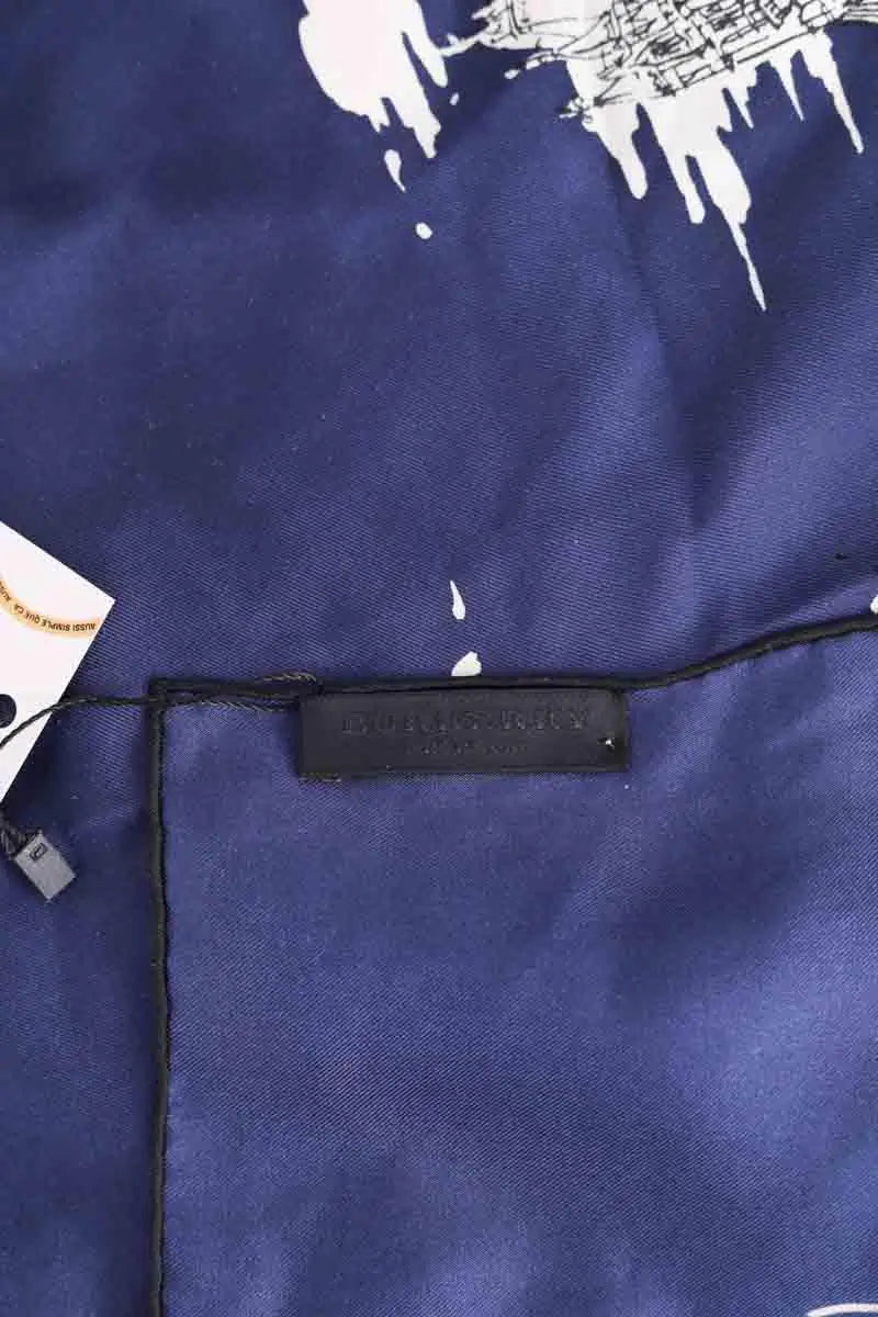 Carré Burberry Bleu en Soie