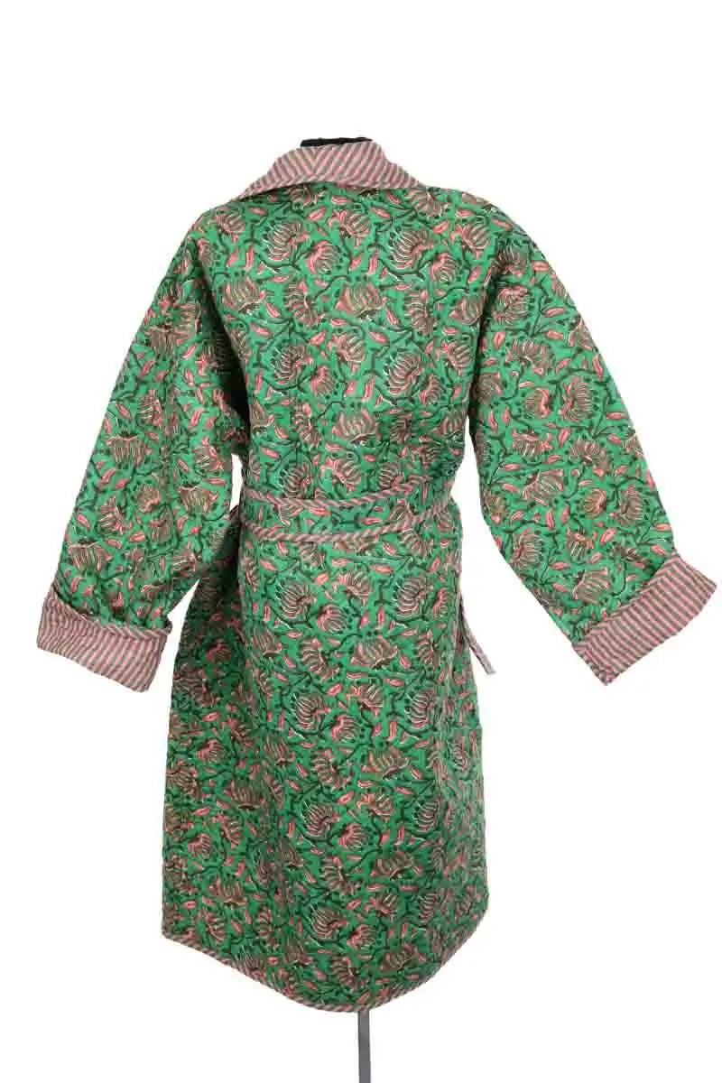 Manteau La Gambade Vert en Coton