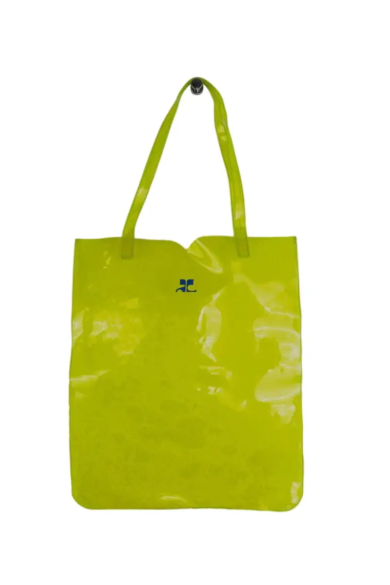 Cabas Courrèges Jaune en Synthétique - Seconde Main