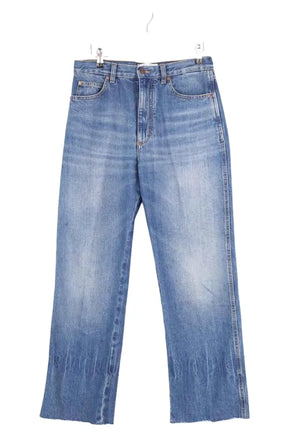 Jean droit Victoria Beckham Bleu en Coton, taille XS - Seconde Main