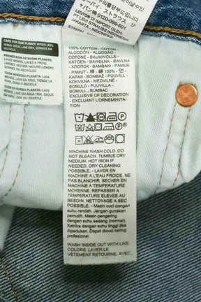Jean droit Levi's 501 Bleu en Coton