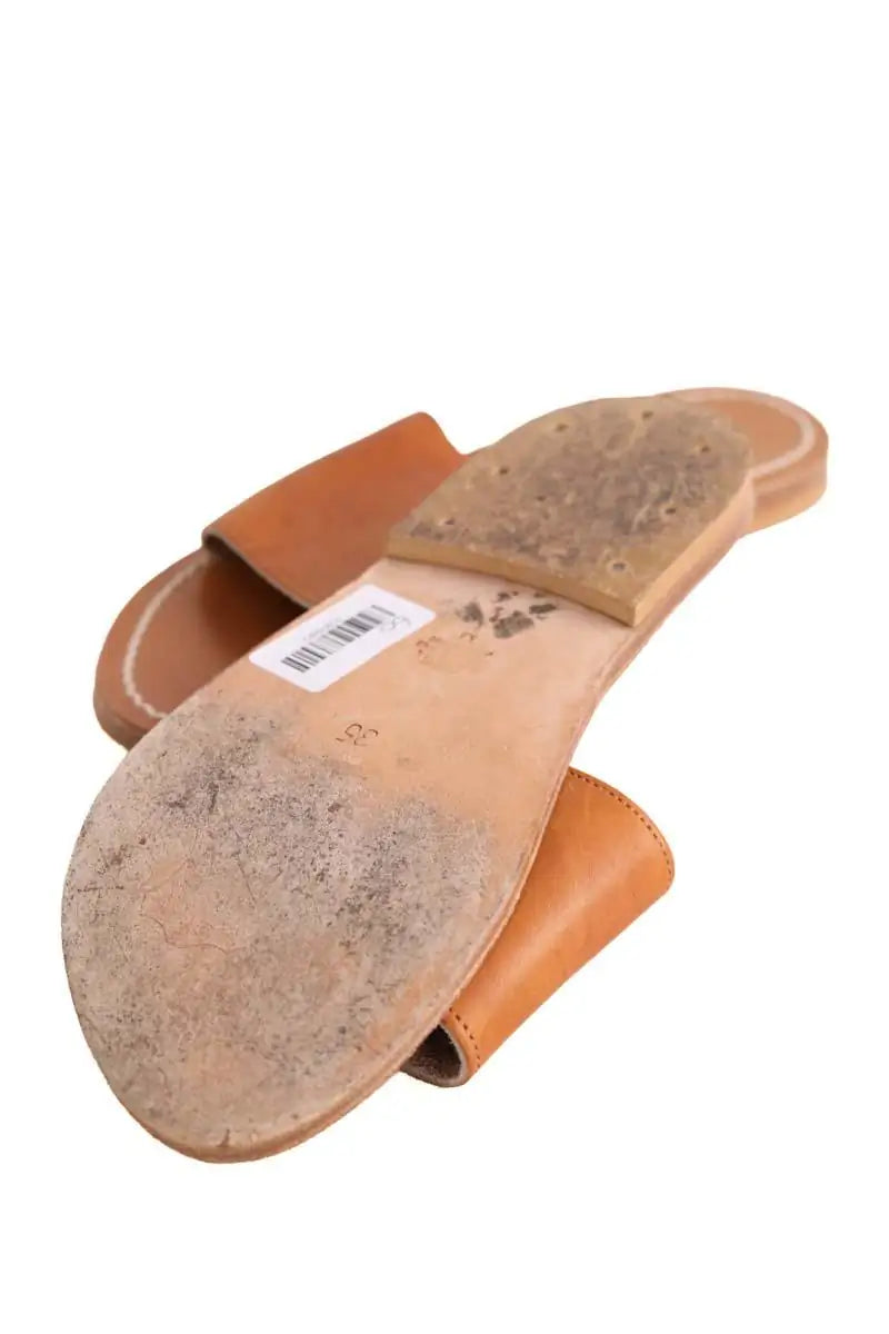 Espadrilles K.Jacques Camel en Cuir