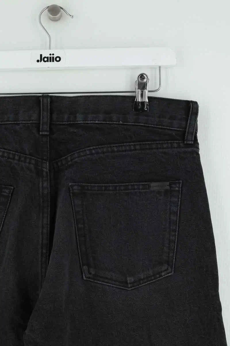 Jean droit Saint Laurent Noir en Coton