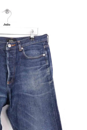 Jean droit APC Bleu en Coton
