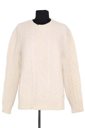Pull Ralph Lauren Blanc en Laine, taille XL - Seconde Main