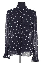 Chemise Ganni Marine en Synthétique, taille XS - Seconde Main