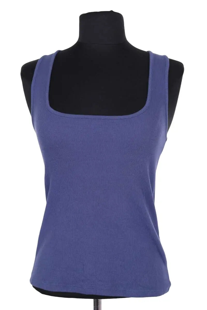 Top Sézane Bleu en Coton, taille S - Seconde Main