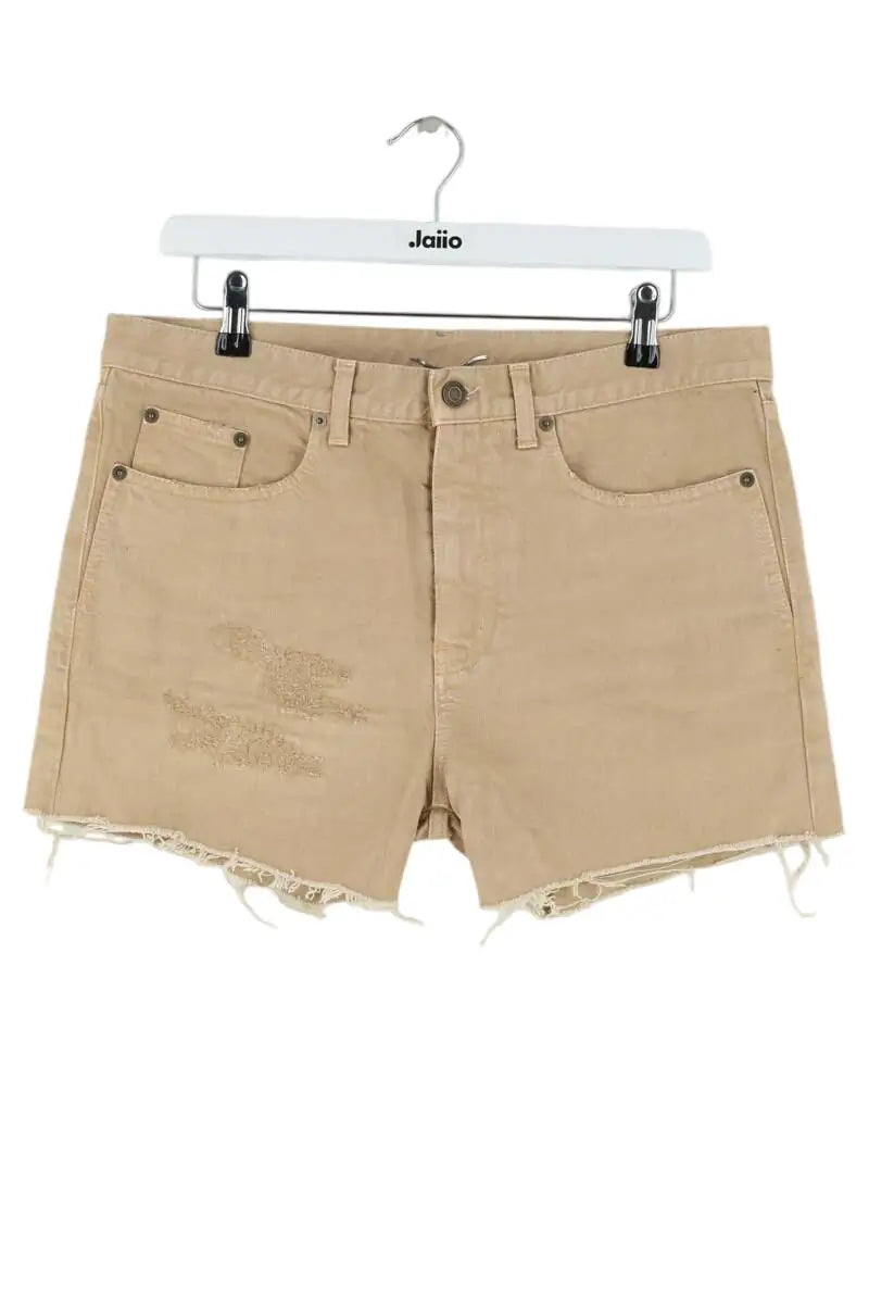 Short Saint Laurent Camel en Coton, taille M - Seconde Main