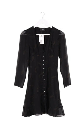 Robe The Kooples Noir en Synthétique, taille XS - Seconde Main