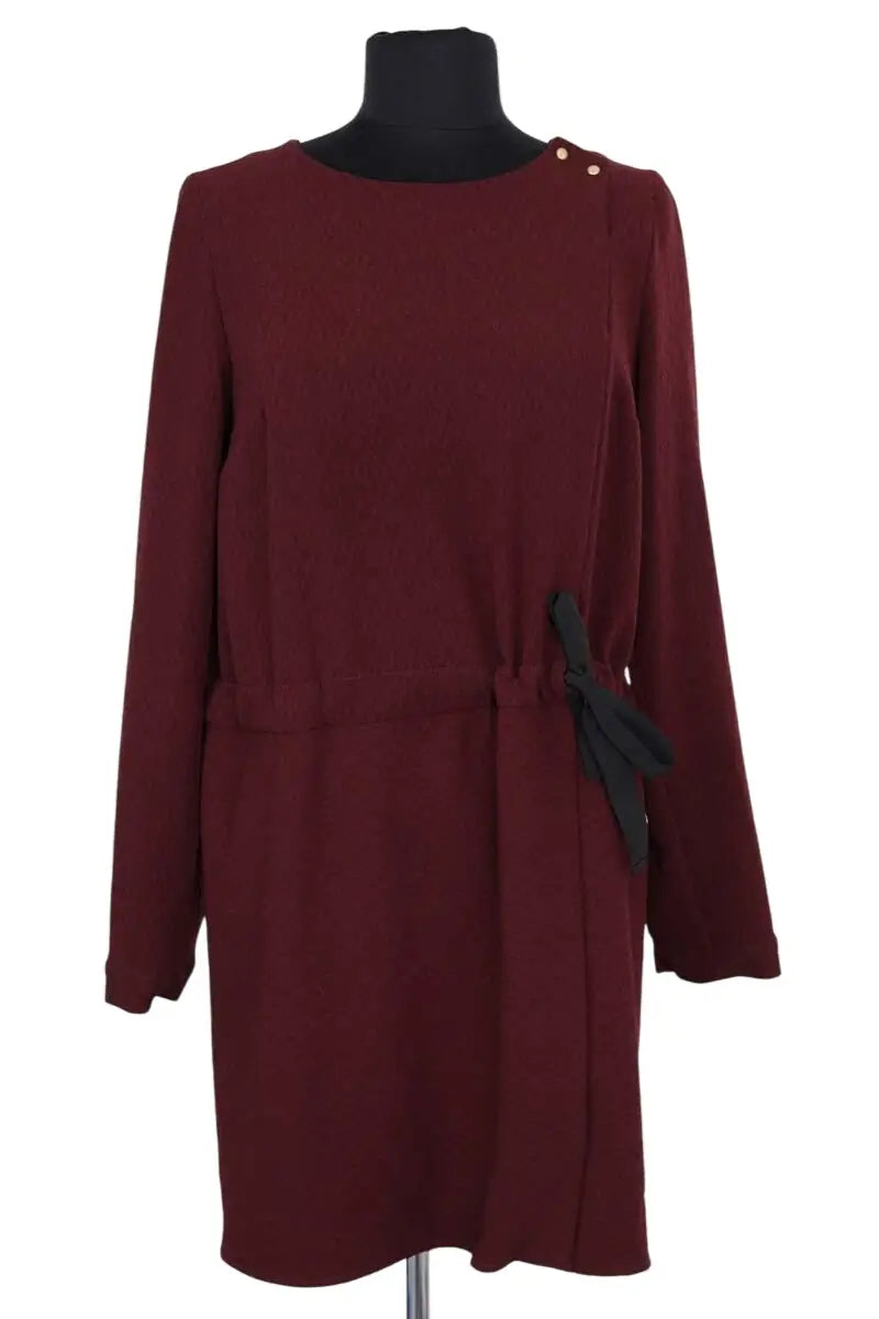Robe Sézane Bordeaux en Synthétique, taille M - Seconde Main