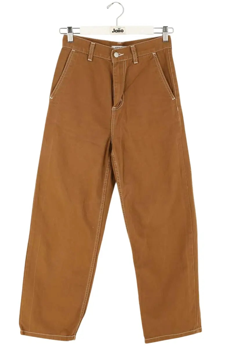 Jean droit Carhartt Armanda Camel en Coton, taille XS - Seconde Main