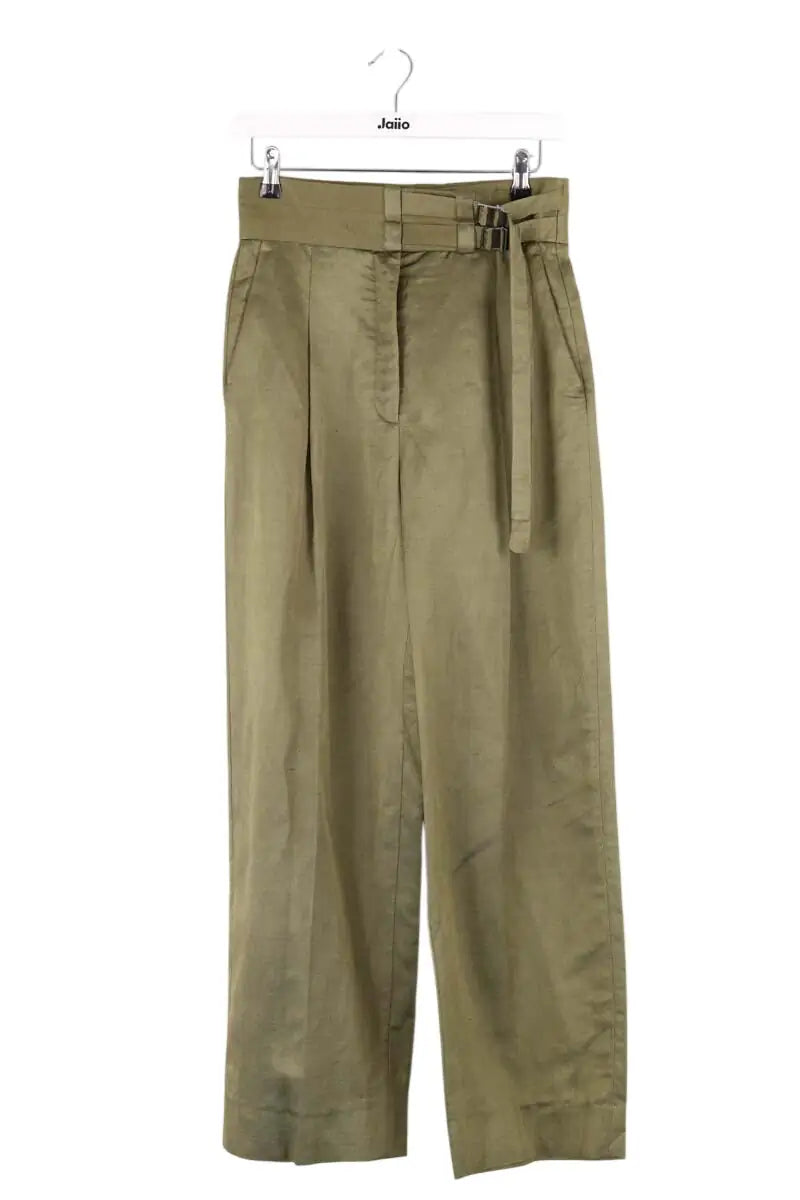 Pantalon large Sandro Kaki en Viscose, taille M - Seconde Main