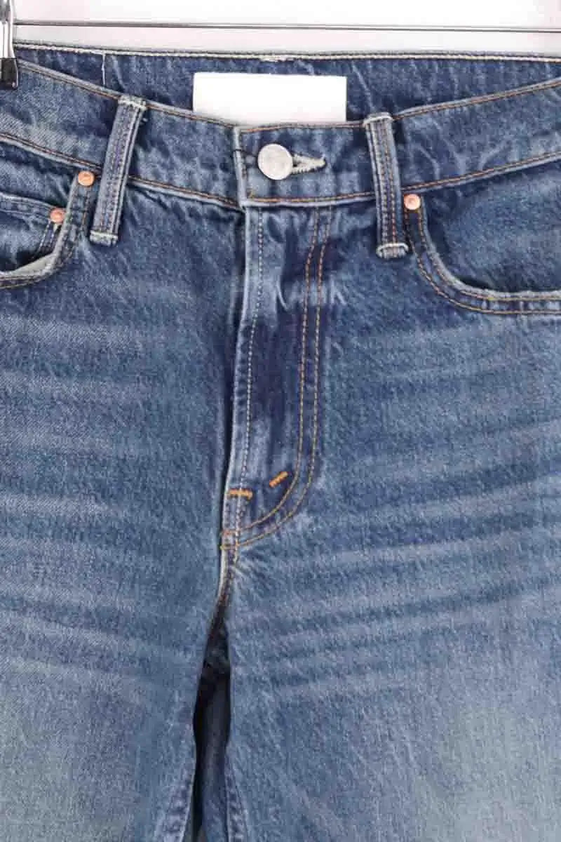 Jean droit Mother Bleu en Coton